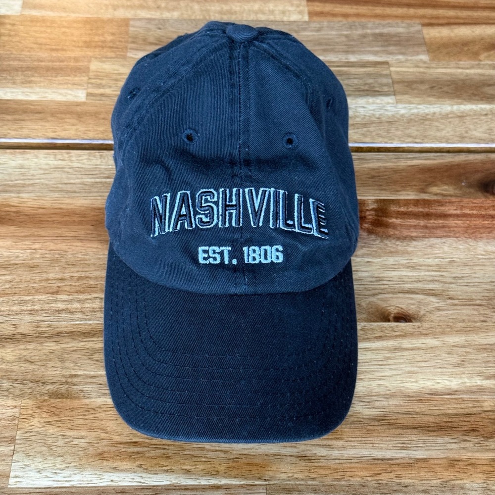 Nashville Est 1806 Baseball Cap Mens Black Cotton Elidan‎ Adjustable Dad Hat